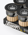 Matte Ice Coffee 6 K-Cups Pack Mockup - Halfside View (High-Angle Shot)