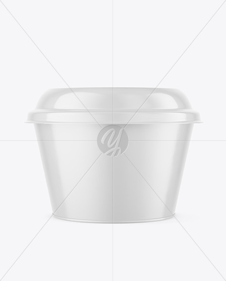 Glossy Plastic Cup Mockup