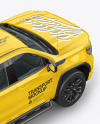 Pickup Truck Mockup - Back Half Side View (high angle shot)