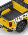 Pickup Truck Mockup - Back Half Side View (high angle shot)