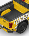 Pickup Truck Mockup - Back Half Side View (high angle shot)