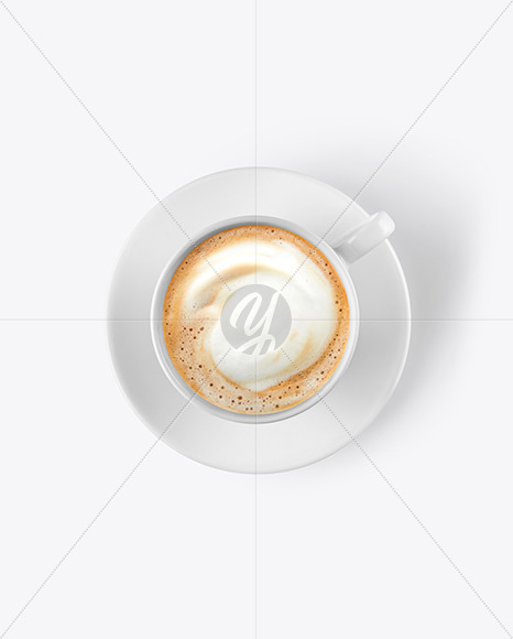 Coffee Cup w/ Latte Mockup