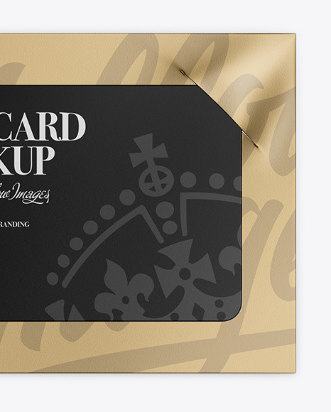 Metallic Gift Card Mockup