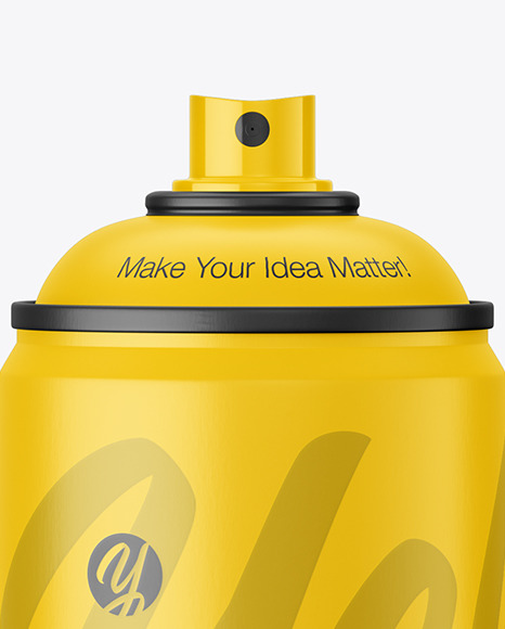 Matte Spray Can Mockup