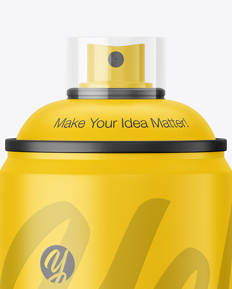 Matte Spray Can Mockup