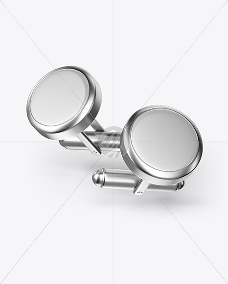 Two Cufflinks with Round Caps Mockup