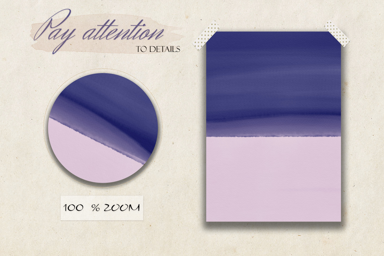 Indigo &amp; Blush Watercolor Texture Set