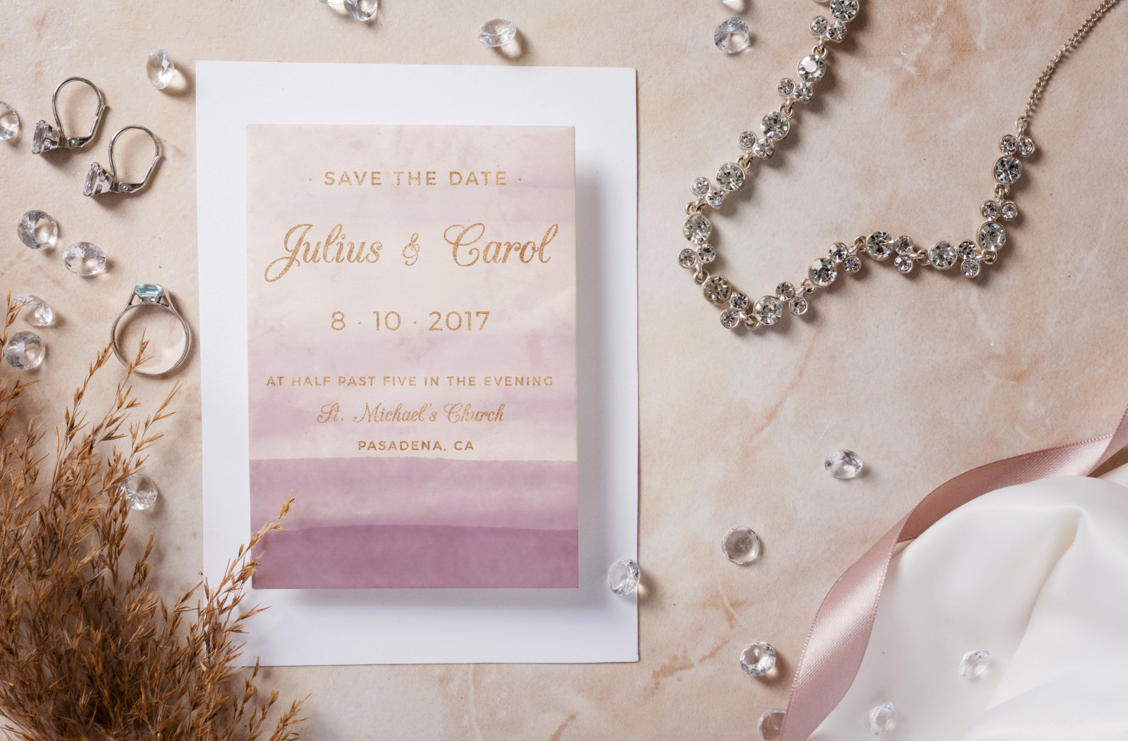 Indigo &amp; Blush Watercolor Texture Set