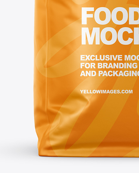 Matte Food Bag Mockup - Front View