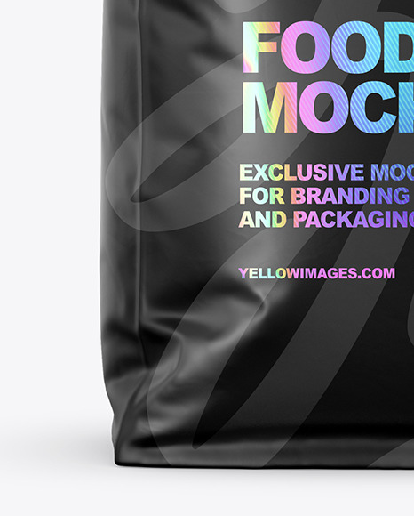 Matte Food Bag Mockup - Front View