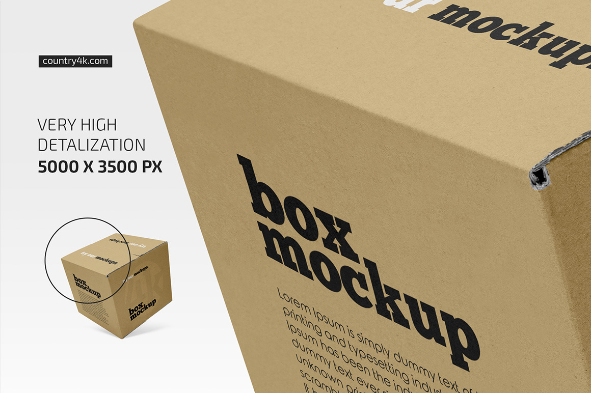 Square Paper Box Mockup Set Square Paper Box Mockup Set