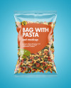 Plastic Bag With Tricolor Chifferini Pasta Mockup