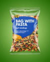 Plastic Bag With Tricolor Chifferini Pasta Mockup