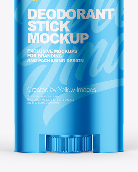 Matte Metallic Plastic Deodorant Stick Mockup