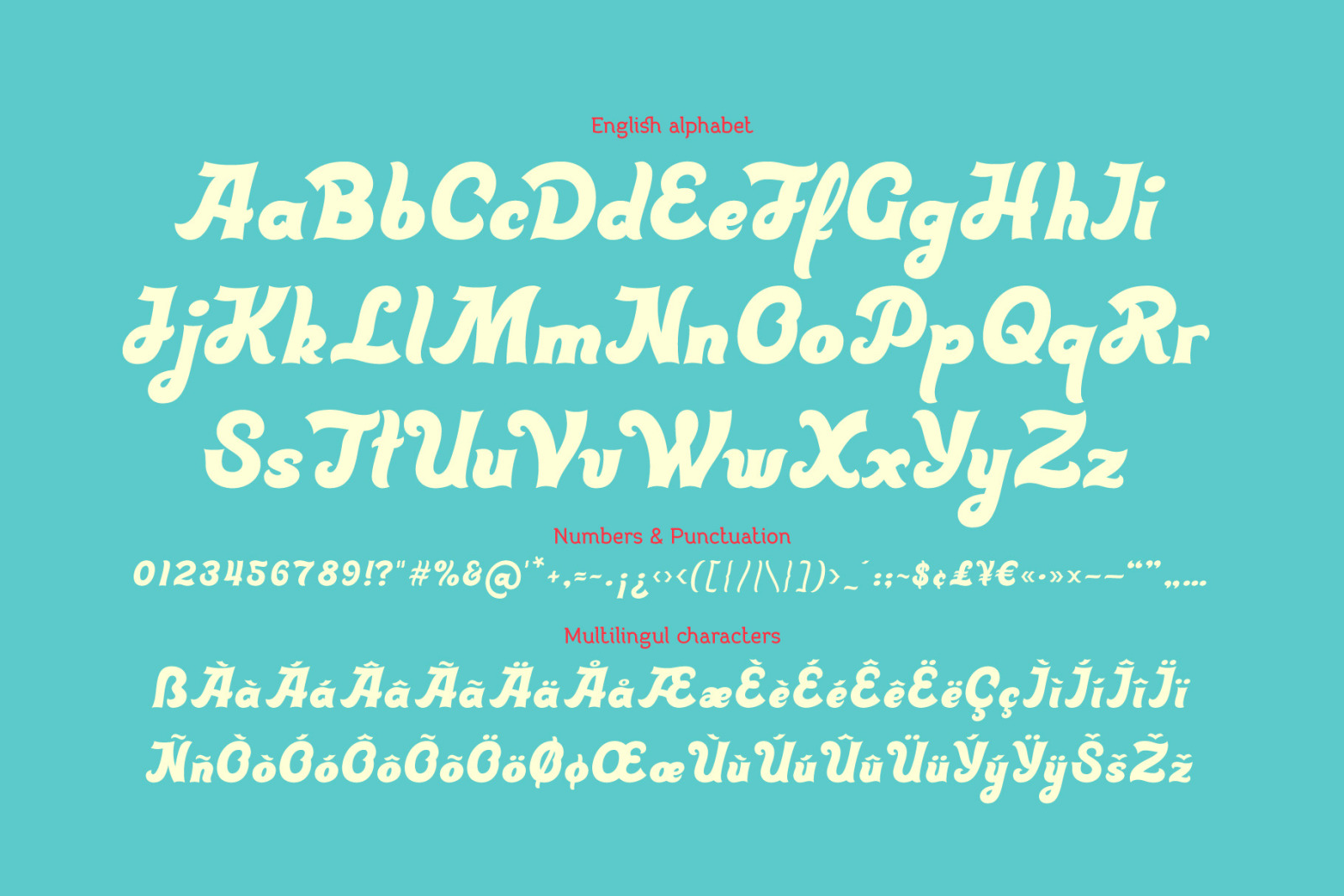 Sunny Bay font and graphics