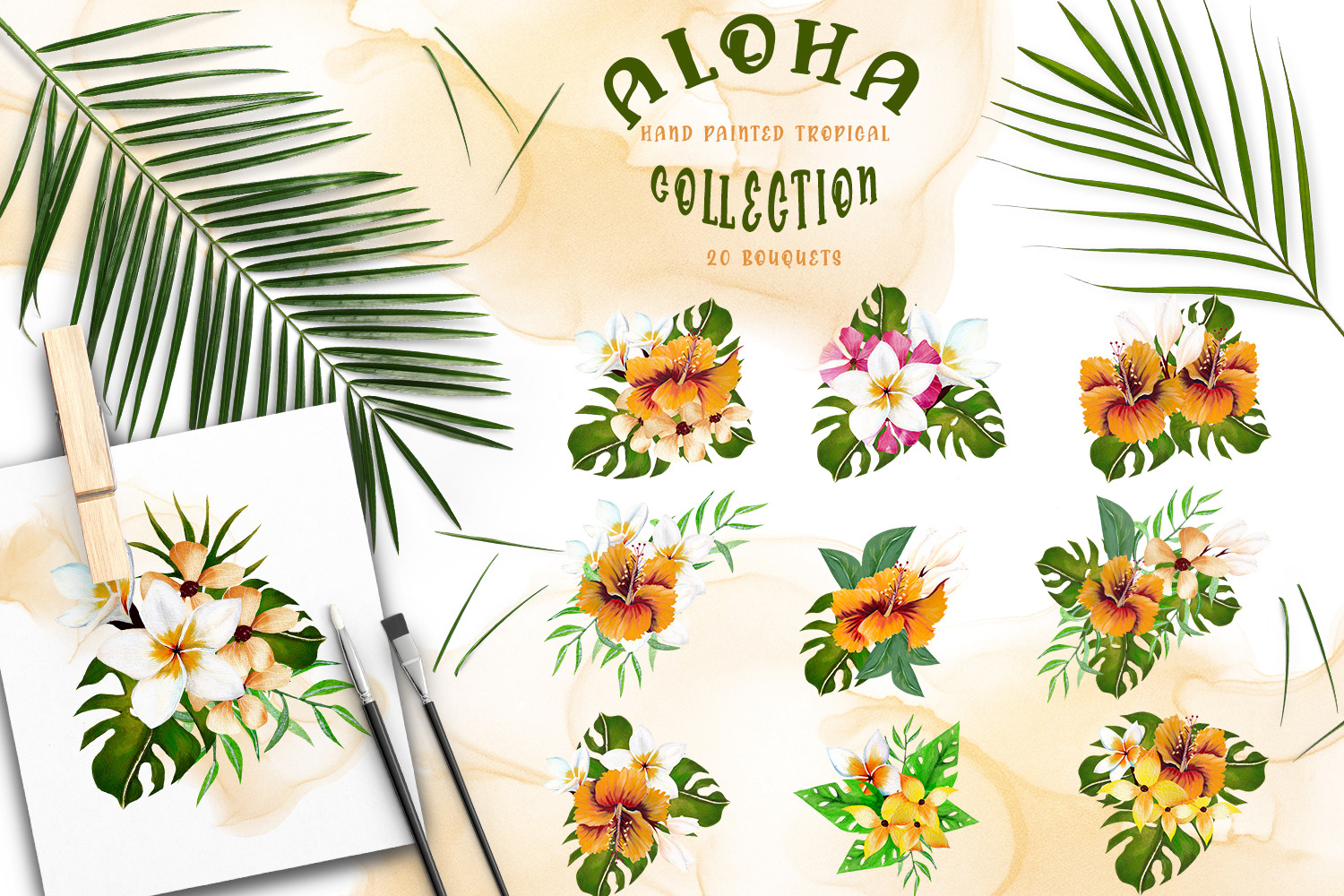 Aloha Hand Painted Tropical Collection