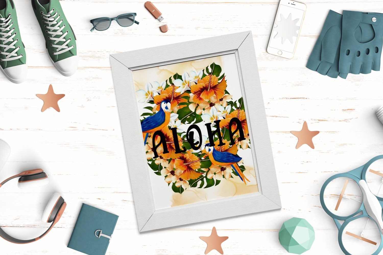 Aloha Hand Painted Tropical Wreaths Aloha Hand Painted Tropical Wreaths