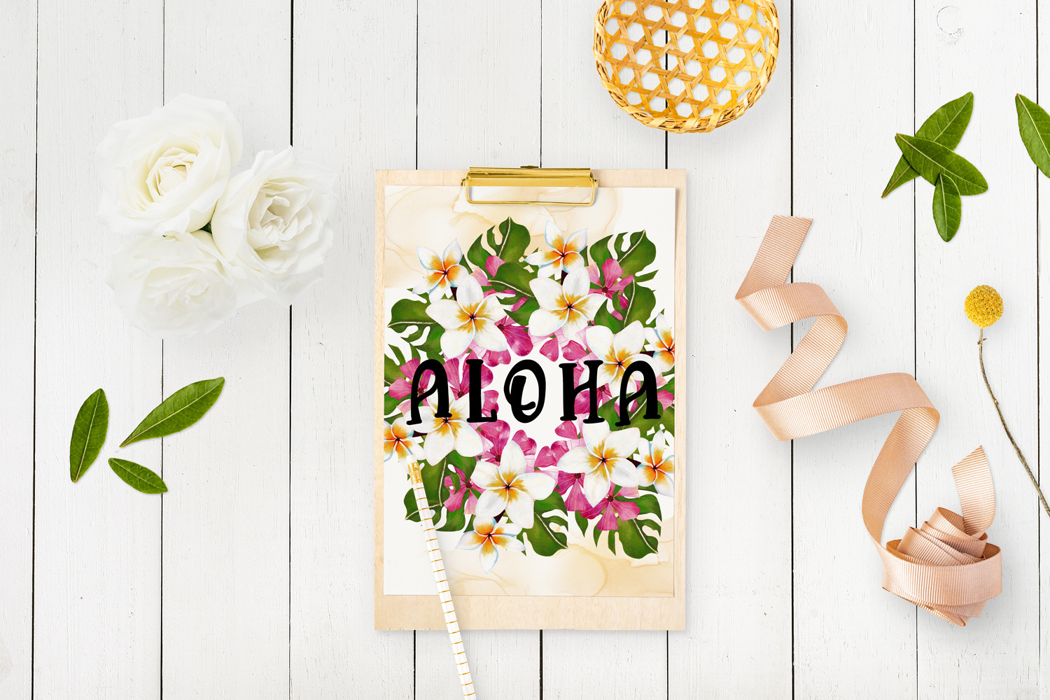 Aloha Hand Painted Tropical Wreaths Aloha Hand Painted Tropical Wreaths