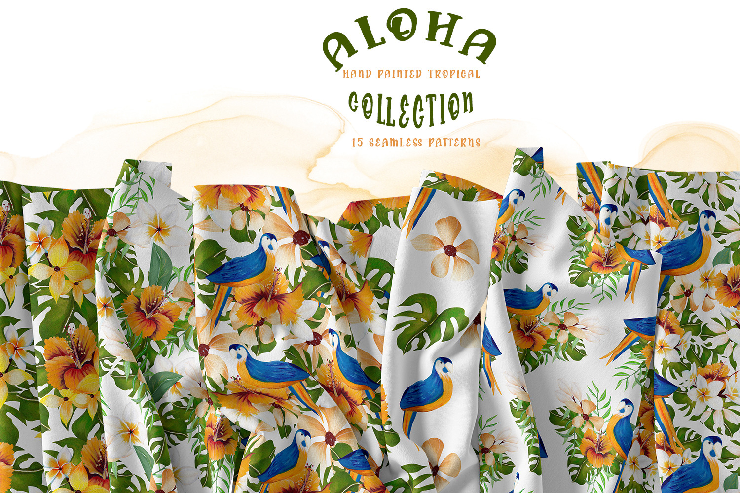 Aloha Hand Painted Tropical Borders and Patterns