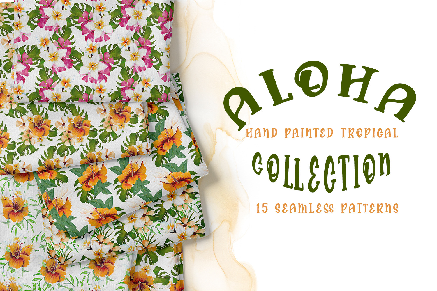 Aloha Hand Painted Tropical Borders and Patterns