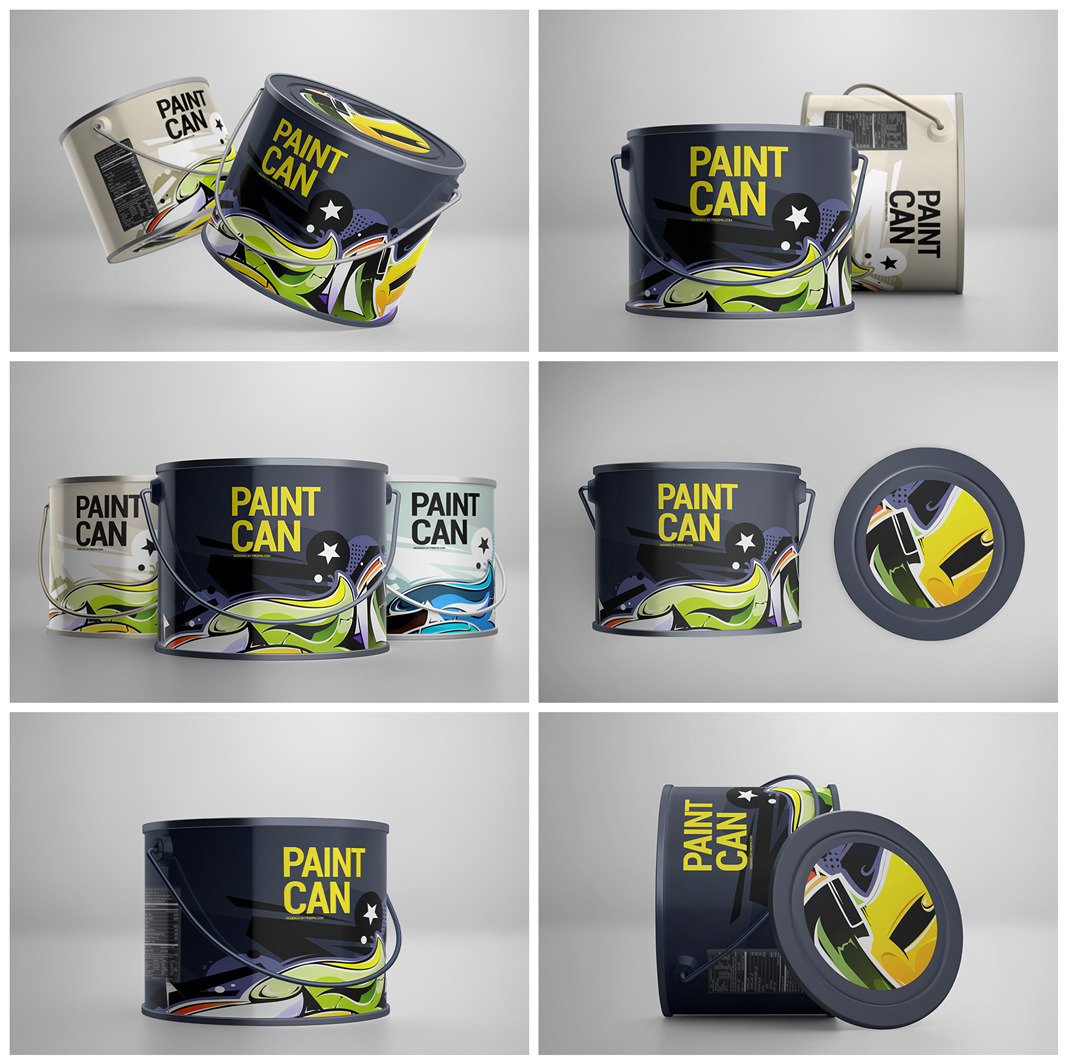 Small Paint Can Mockup Small Paint Can Mockup