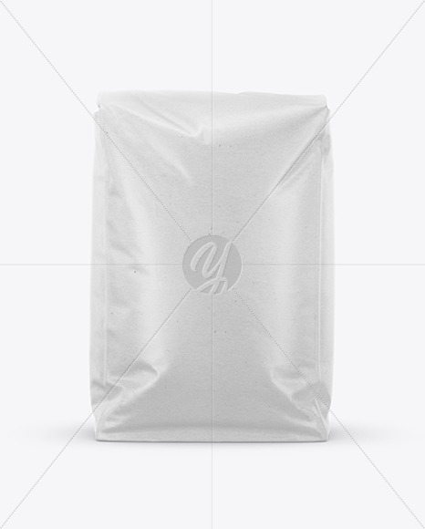 Kraft Food Bag Mockup - Front View