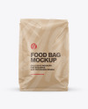 Kraft Food Bag Mockup - Front View