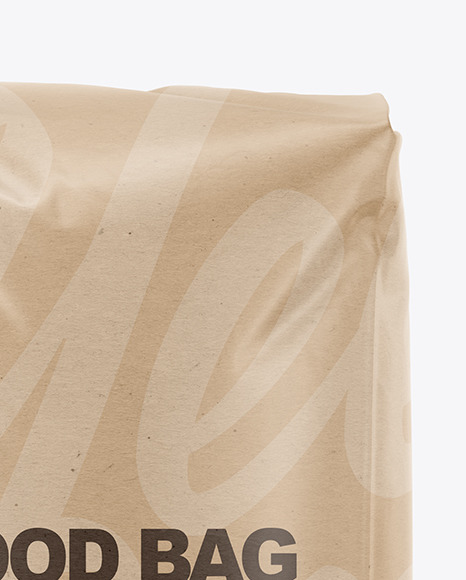 Kraft Food Bag Mockup - Front View