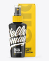 Glossy Spray Bottle w/ Box Mockup