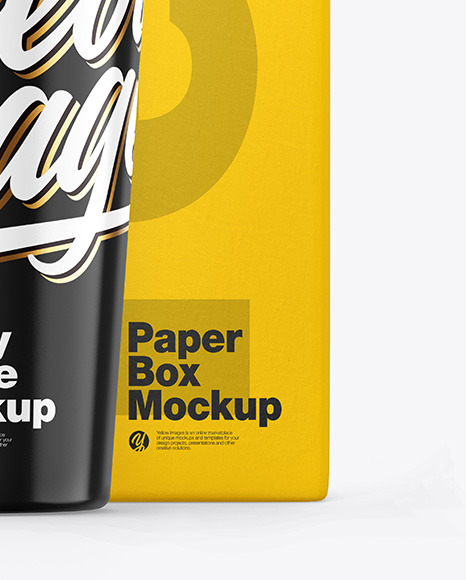 Glossy Spray Bottle w/ Box Mockup