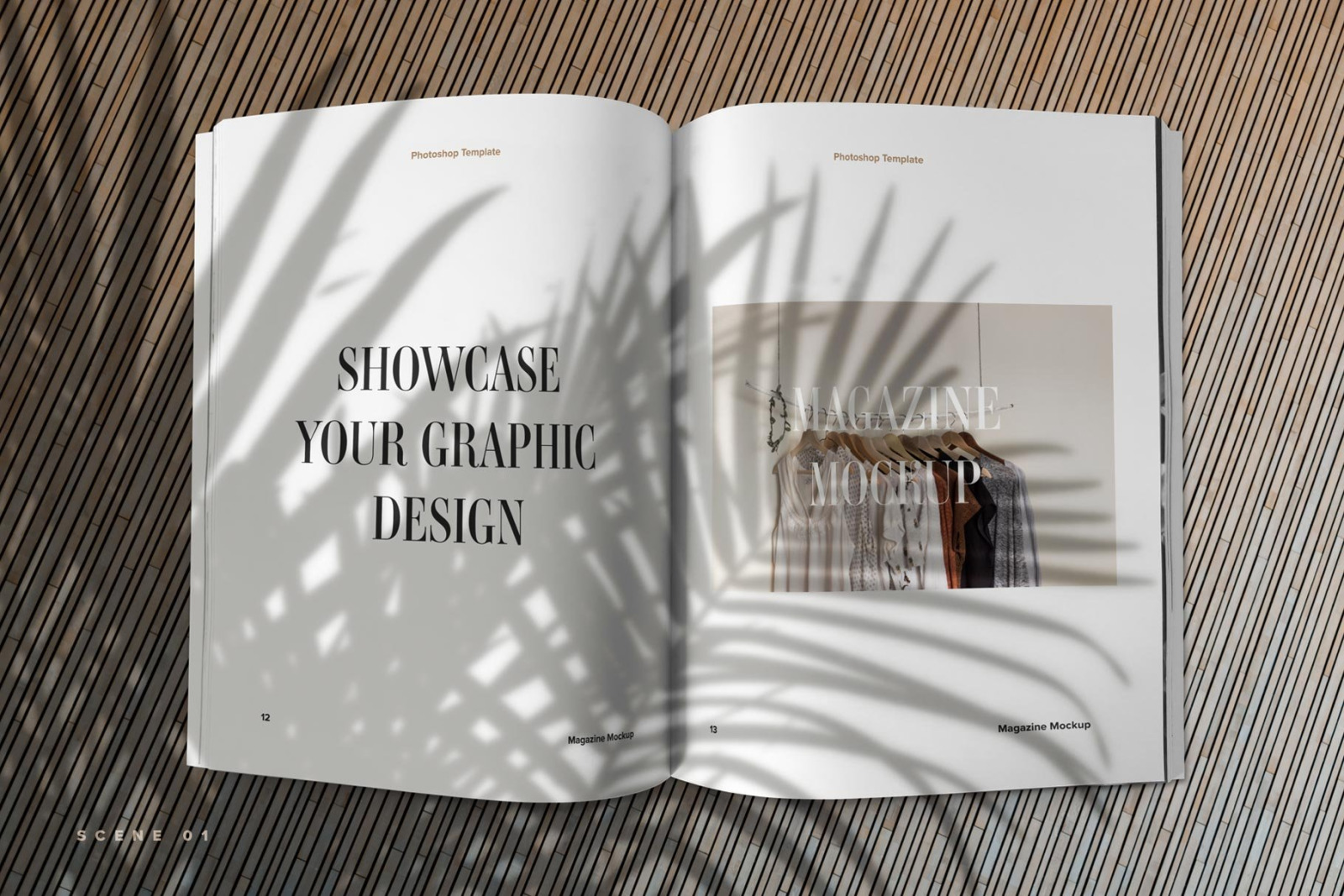 Minimalistic Magazine Spread Mockup Minimalistic Magazine Spread Mockup