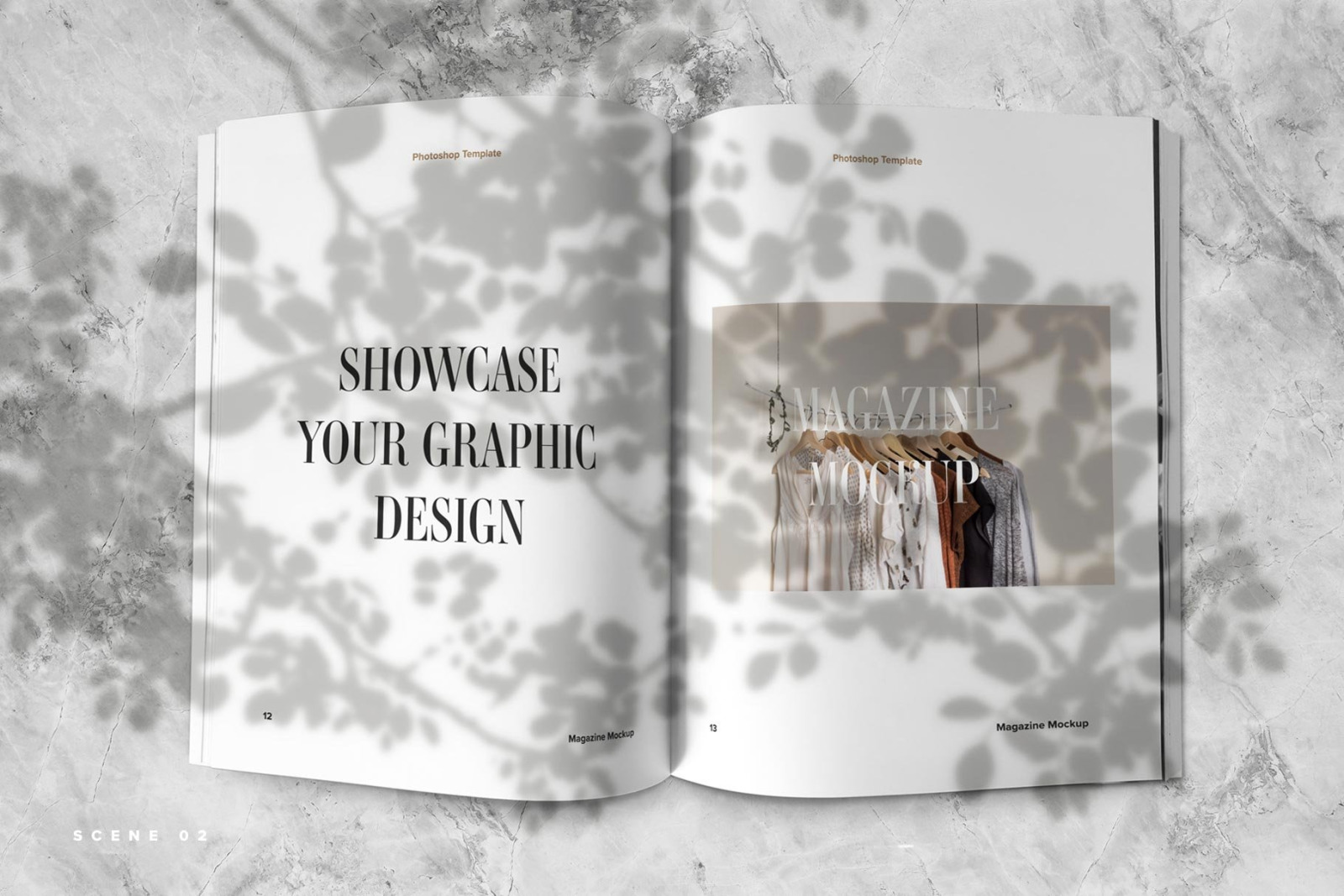 Minimalistic Magazine Spread Mockup Minimalistic Magazine Spread Mockup