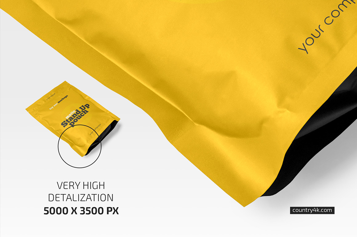 Matte Stand-Up Pouch Mockup Set