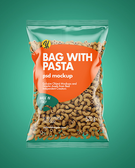 Whole Wheat Chifferini Pasta Bag Mockup