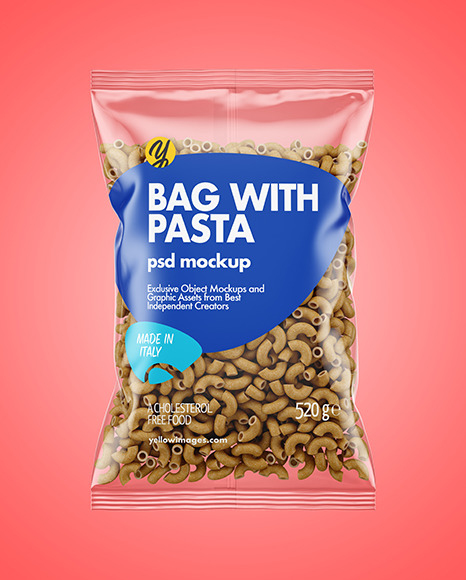 Whole Wheat Chifferini Pasta Bag Mockup