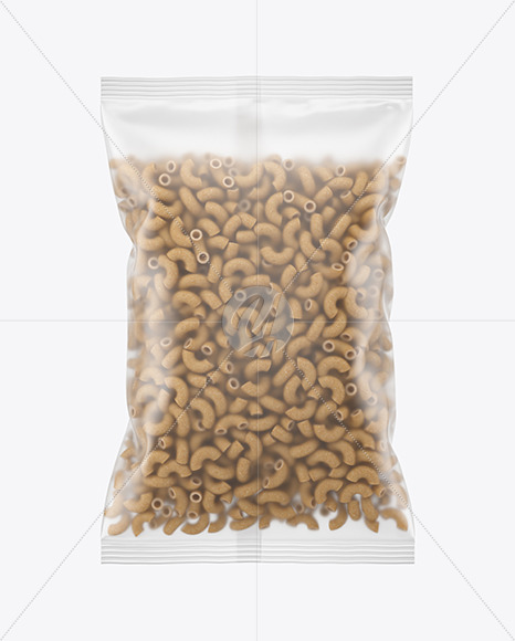 Whole Wheat Chifferini Pasta Matte Bag Mockup