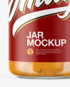 Clear Glass Jar with Chipotle Sauce Mockup