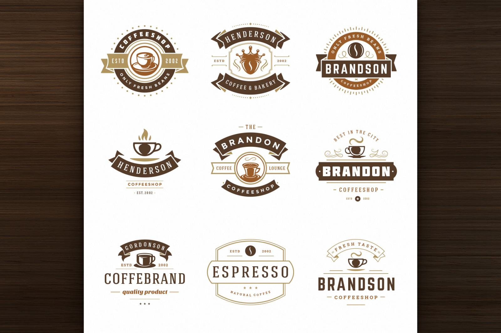 36 Coffee Logos and Badges