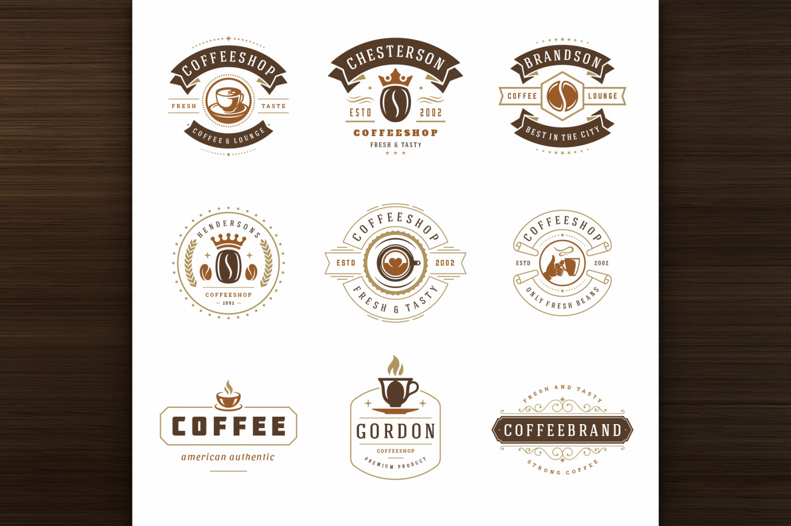 36 Coffee Logos and Badges