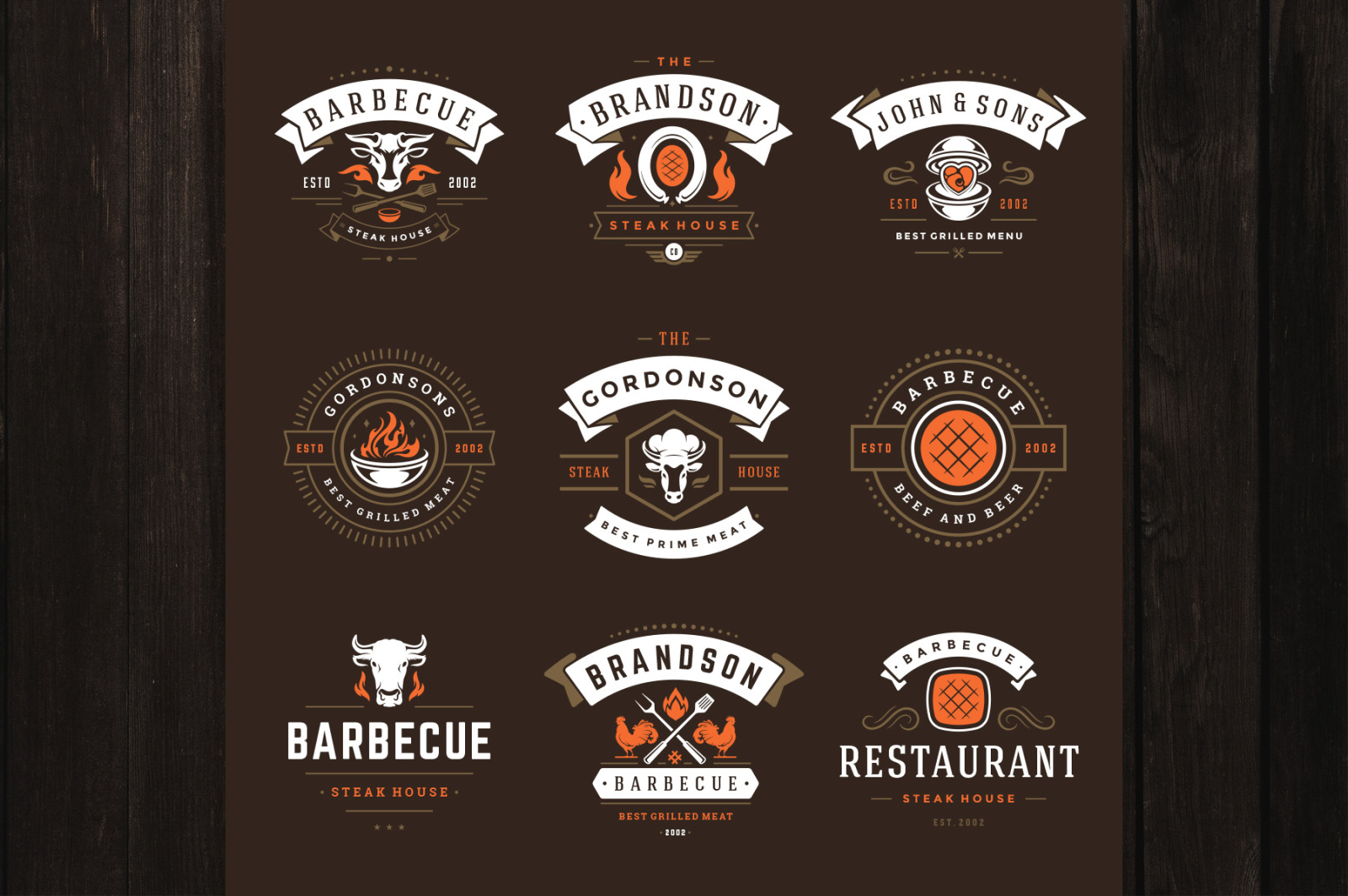 18 Barbecue Logos and Badges 18 Barbecue Logos and Badges