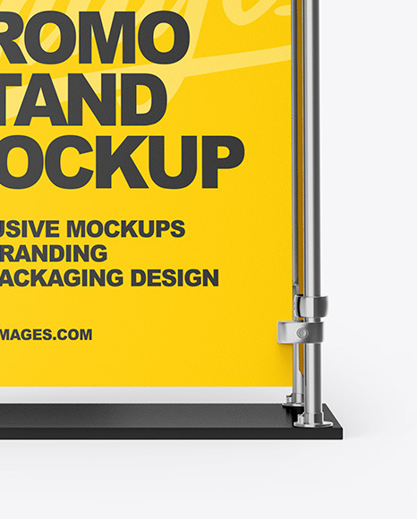 Metallic Promo Stand Mockup