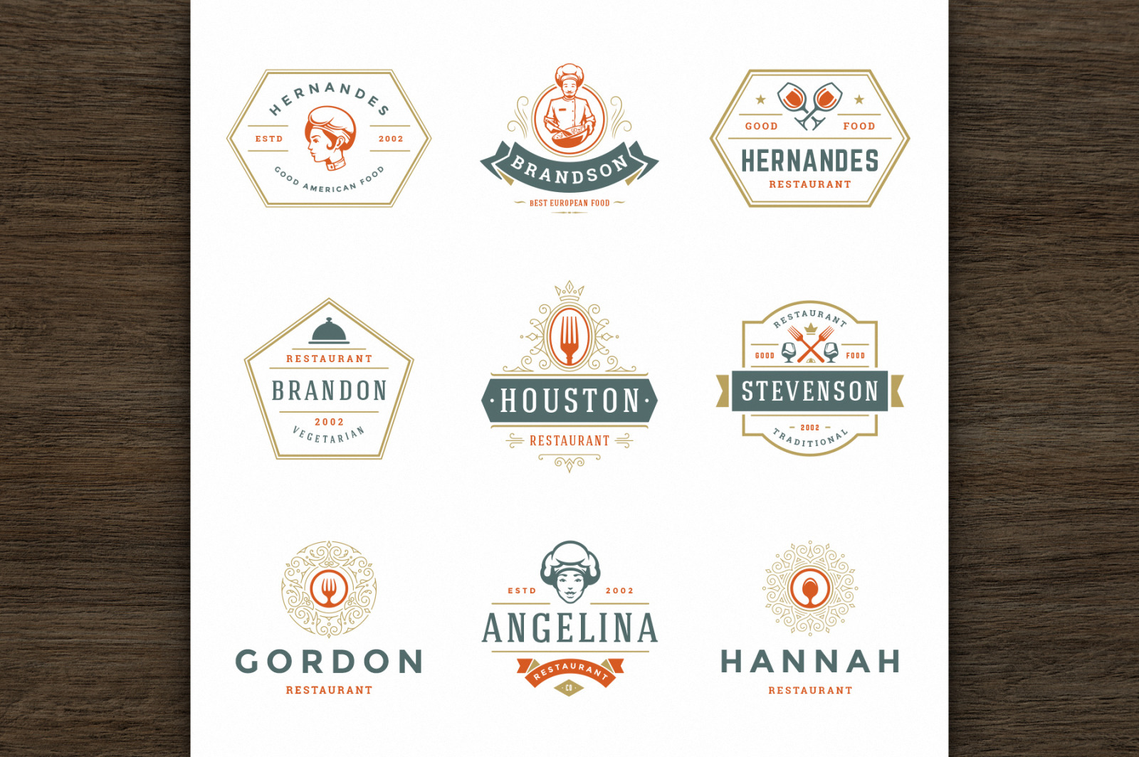 36 Restaurant Logos and Badges