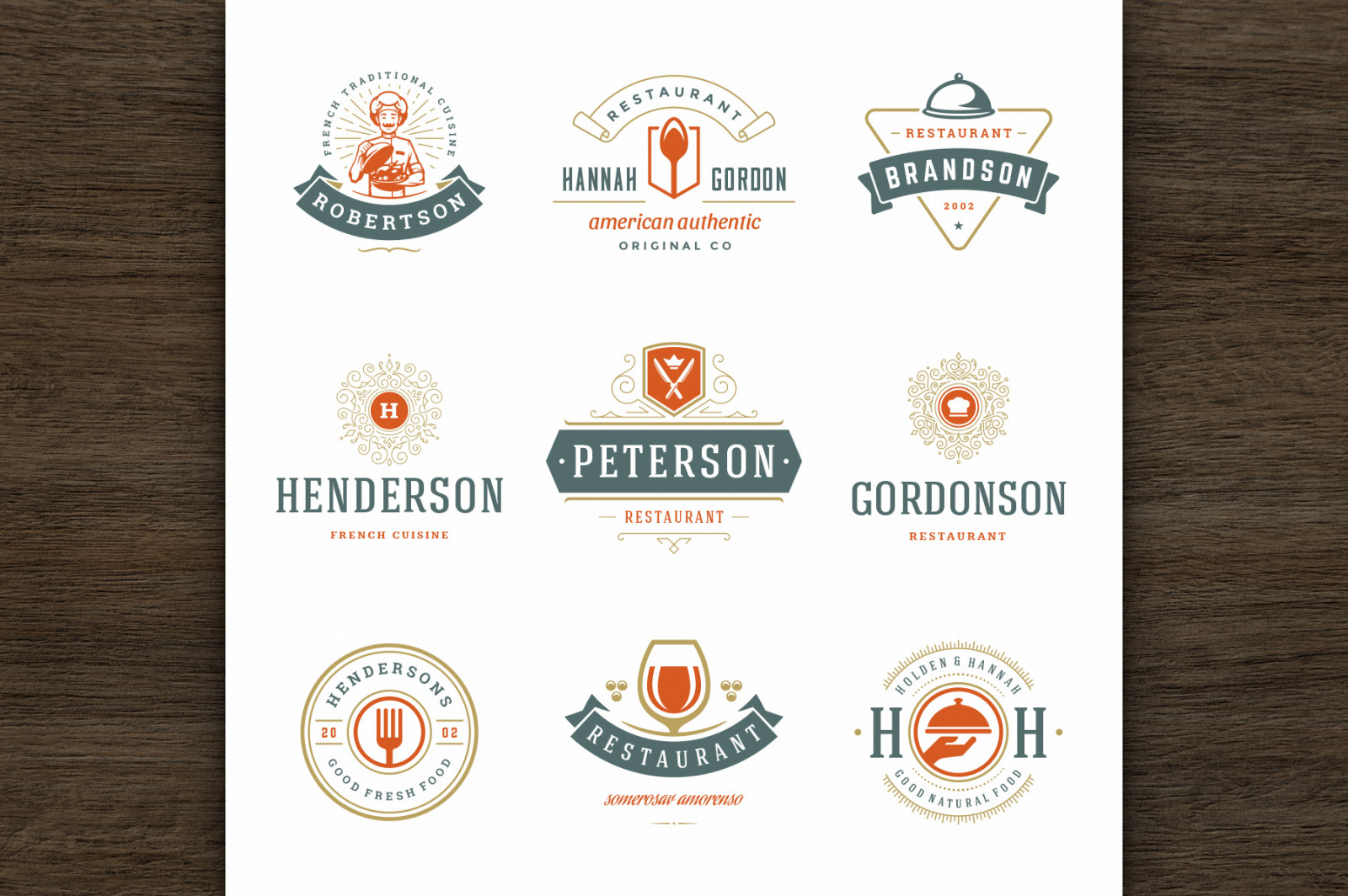 36 Restaurant Logos and Badges 36 Restaurant Logos and Badges