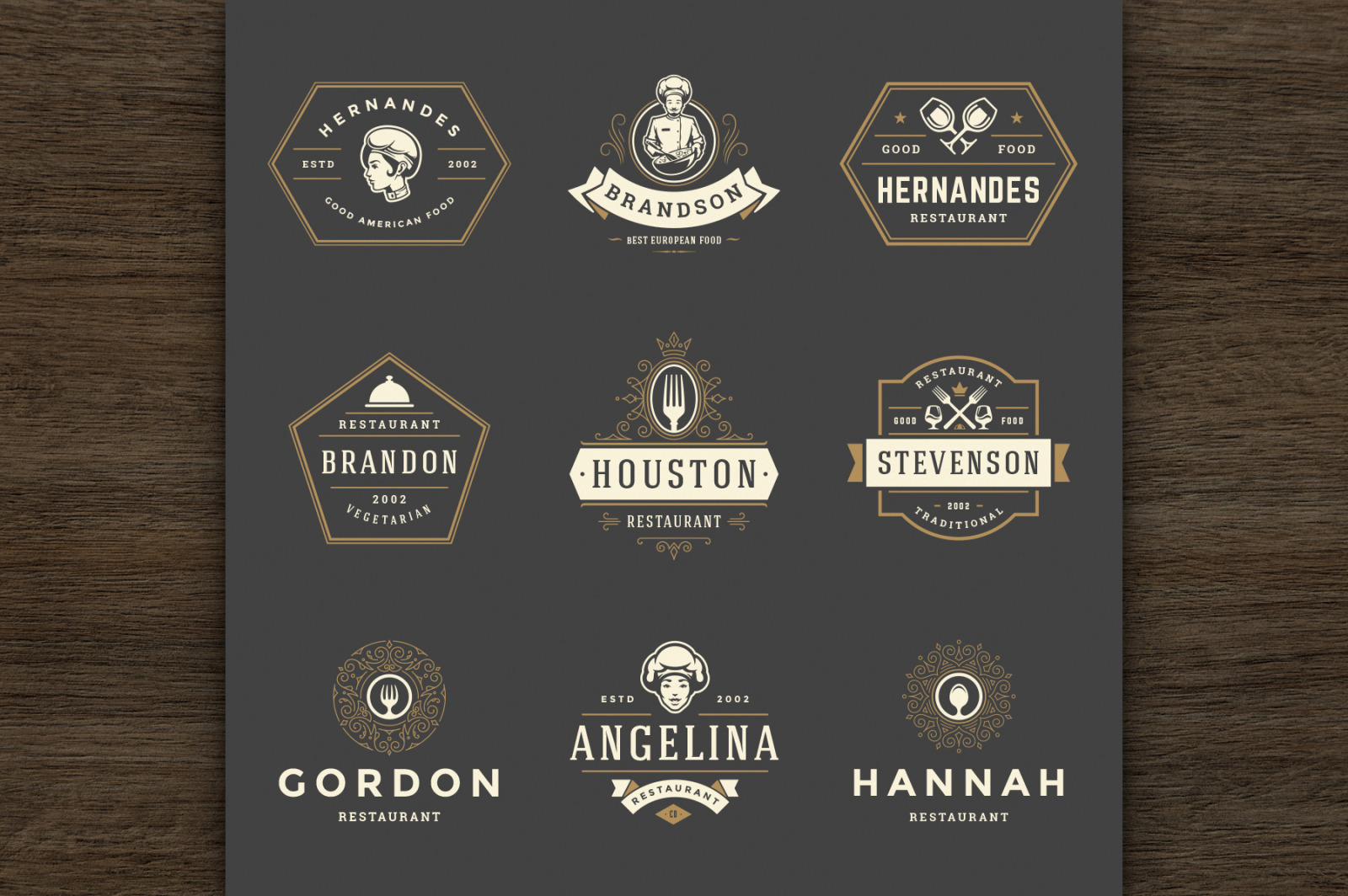 36 Restaurant Logos and Badges