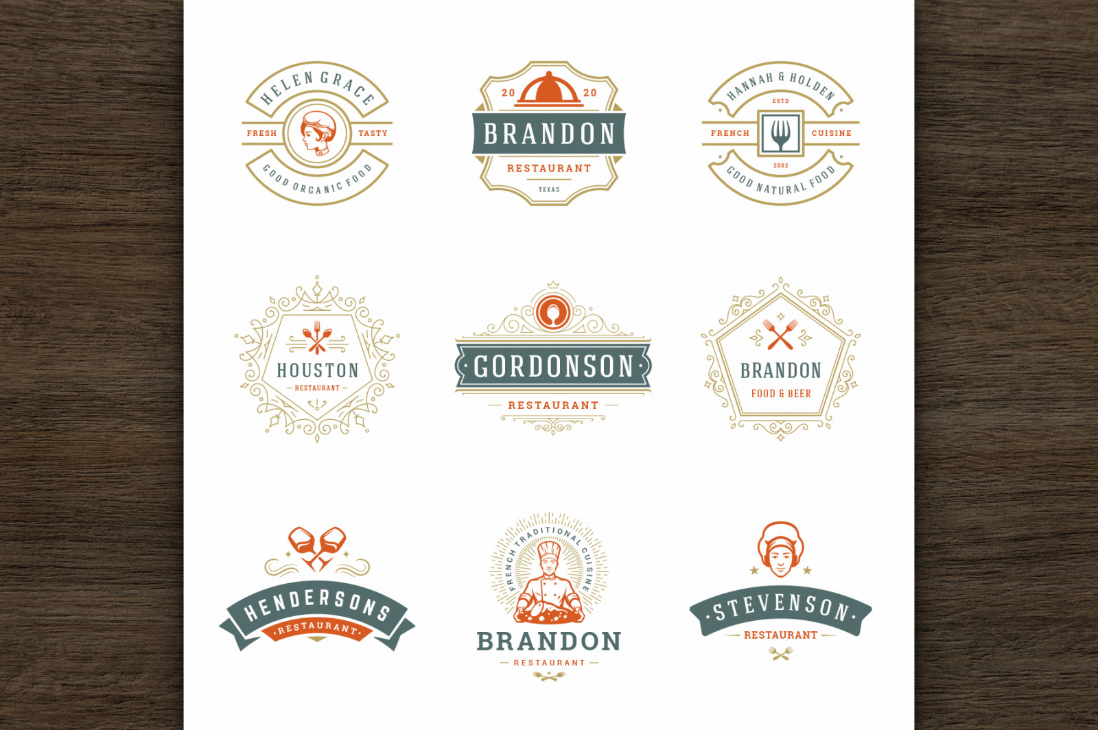 36 Restaurant Logos and Badges 36 Restaurant Logos and Badges