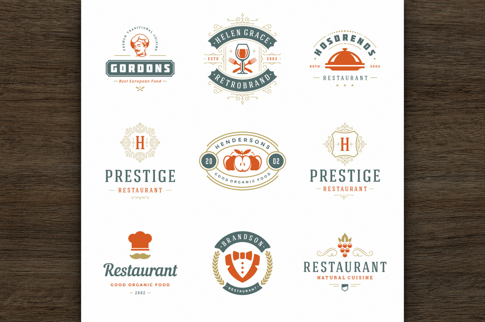 36 Restaurant Logos and Badges 36 Restaurant Logos and Badges