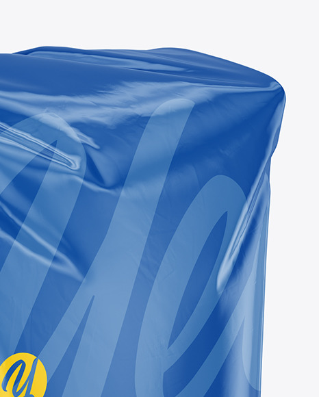 Glossy Food Bag Mockup - Half Side View