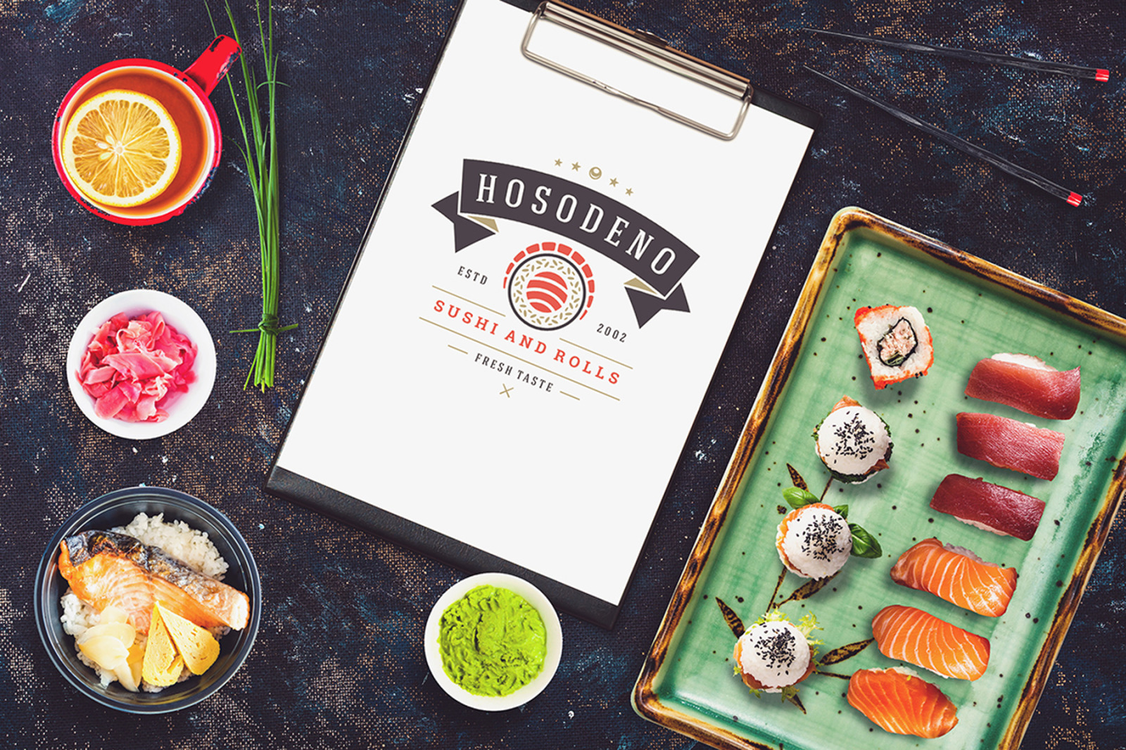 18 Sushi Bar Logos and Badges