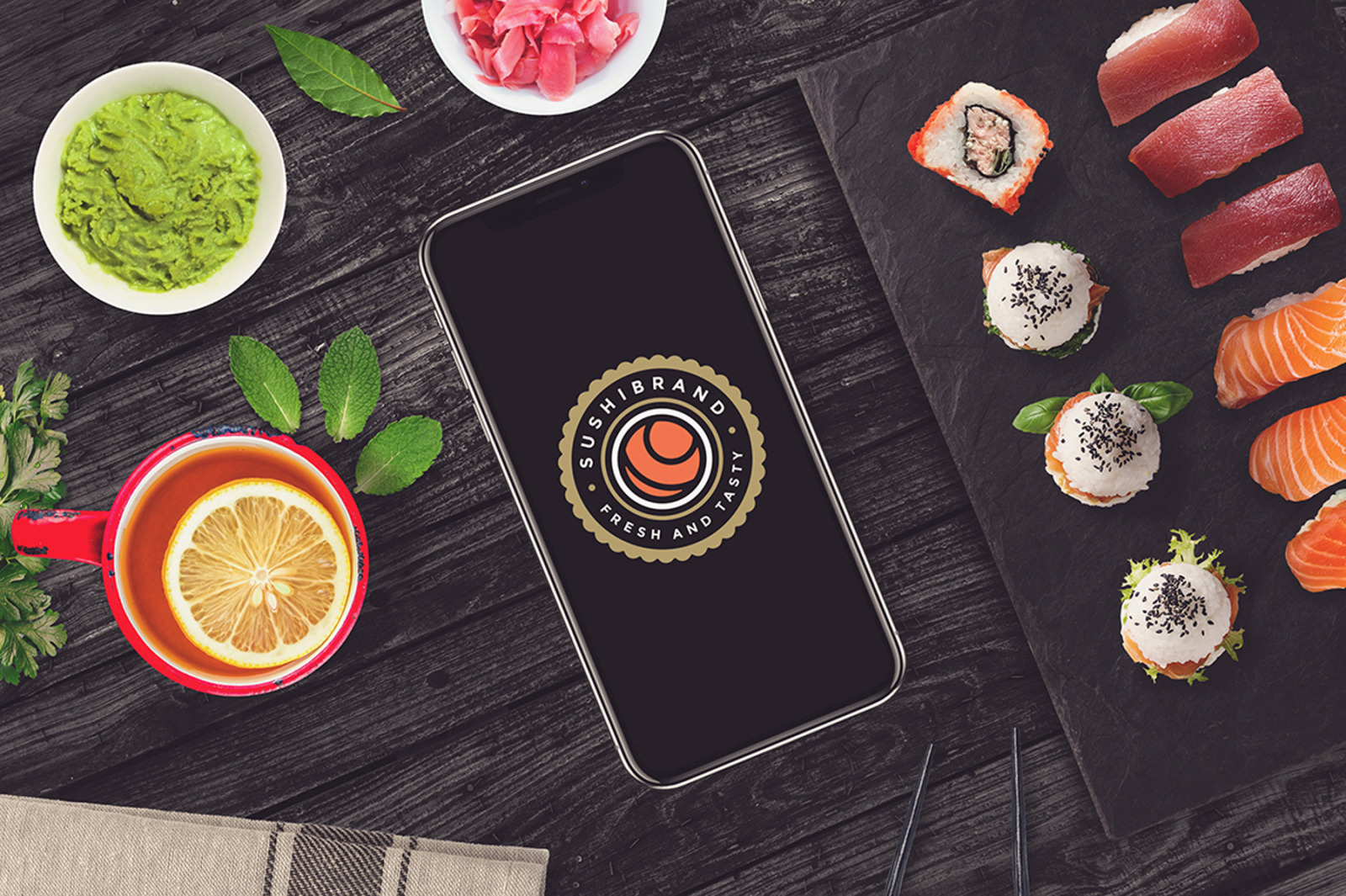 18 Sushi Bar Logos and Badges