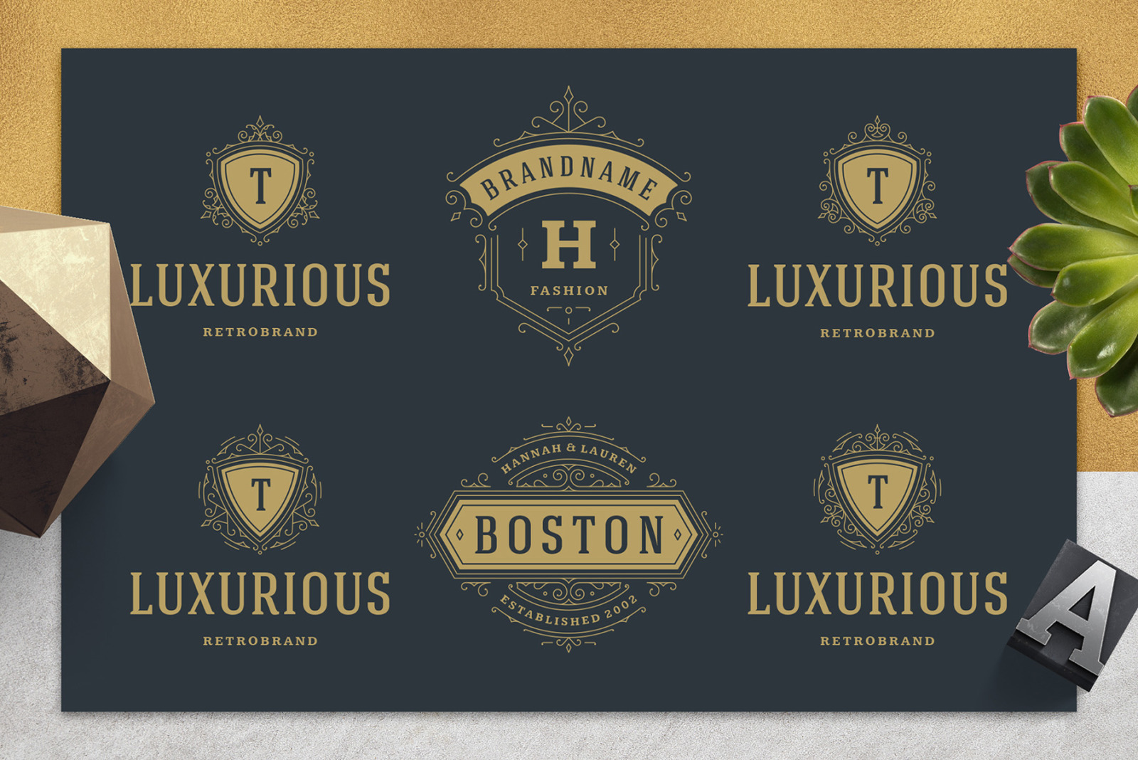 36 Luxury Ornament Logos